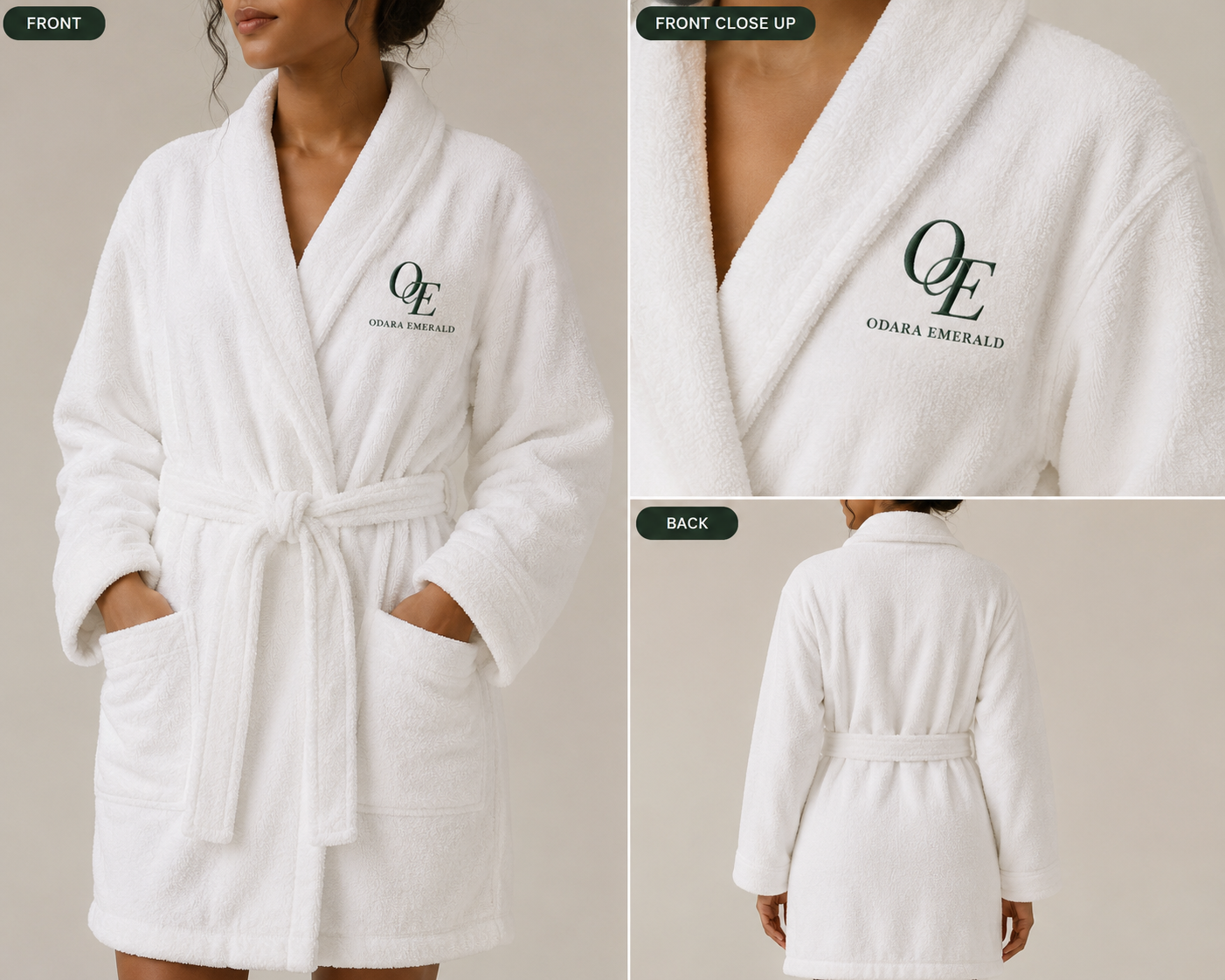O E Signature Terry Robe | Odara Emerald Ritual Collection