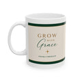 Grow With Grace Ceramic Mug | Inspirational Coffee Mug | Mindful Morning Cup
